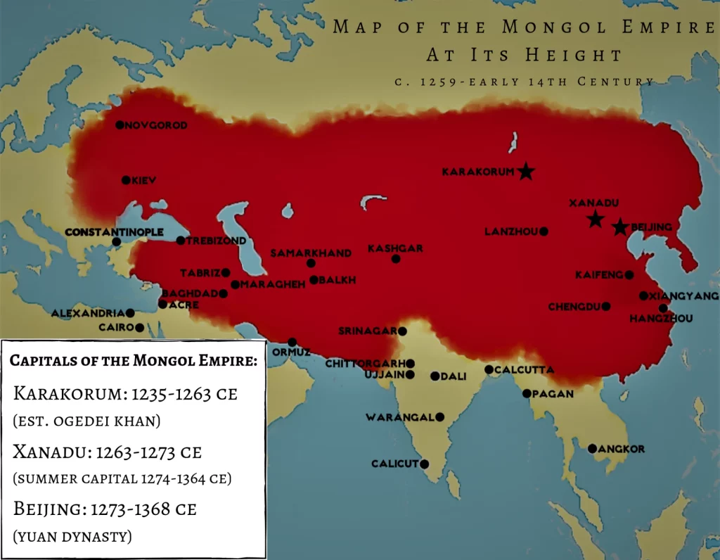 Mongol Empire capitals